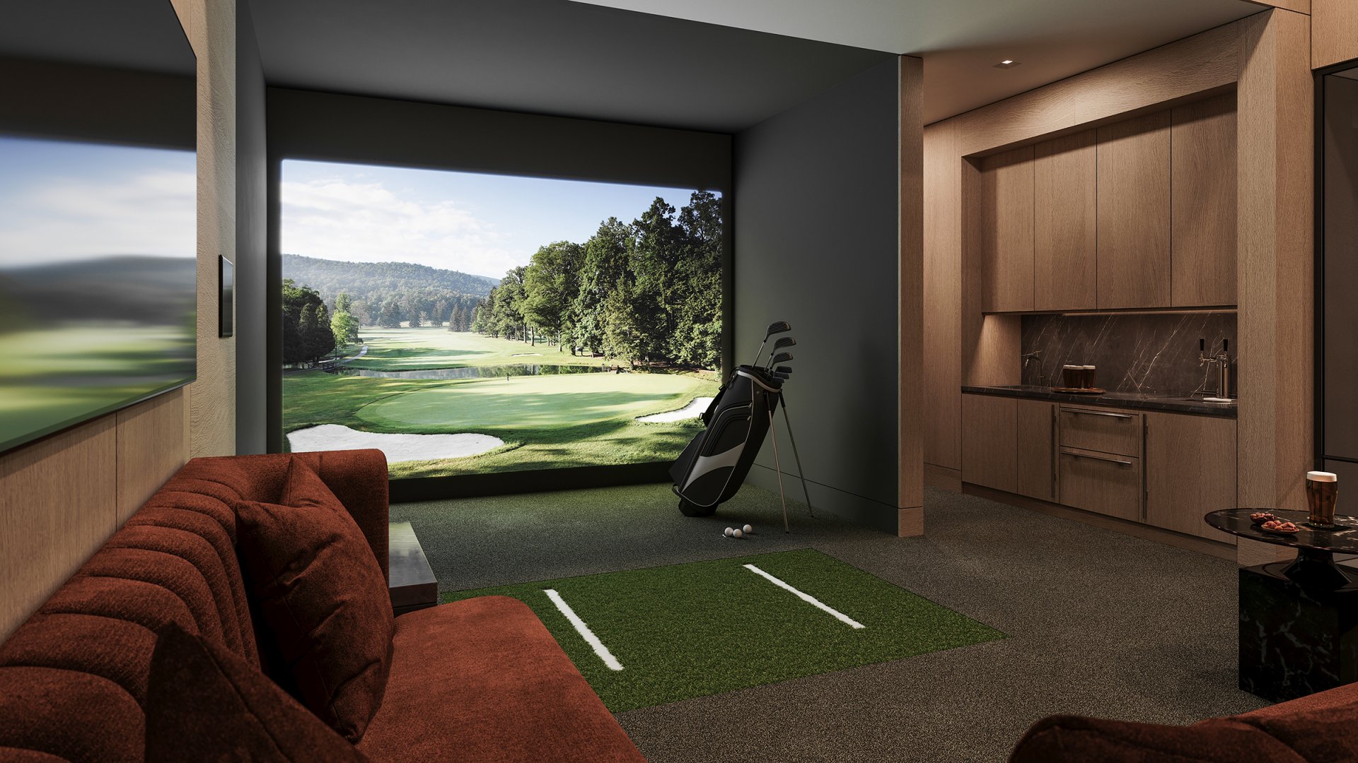 The Cortland Gold Simulator and Club Room