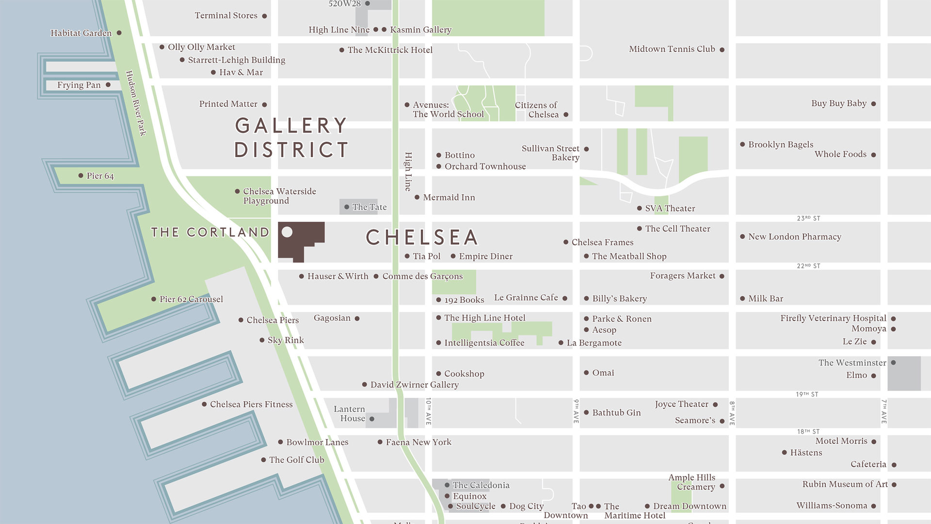 The Cortland West Chelsea Neighborhood Map